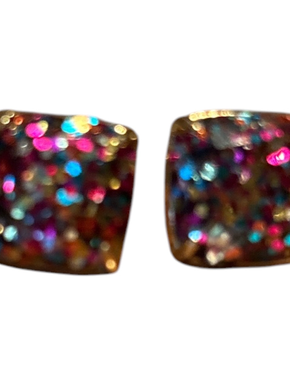 Kate Spade Multicolor Glitter Square Stud Earrings - Women Jewelry